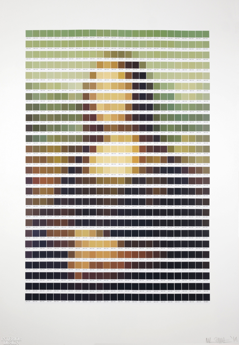 paint chip collage