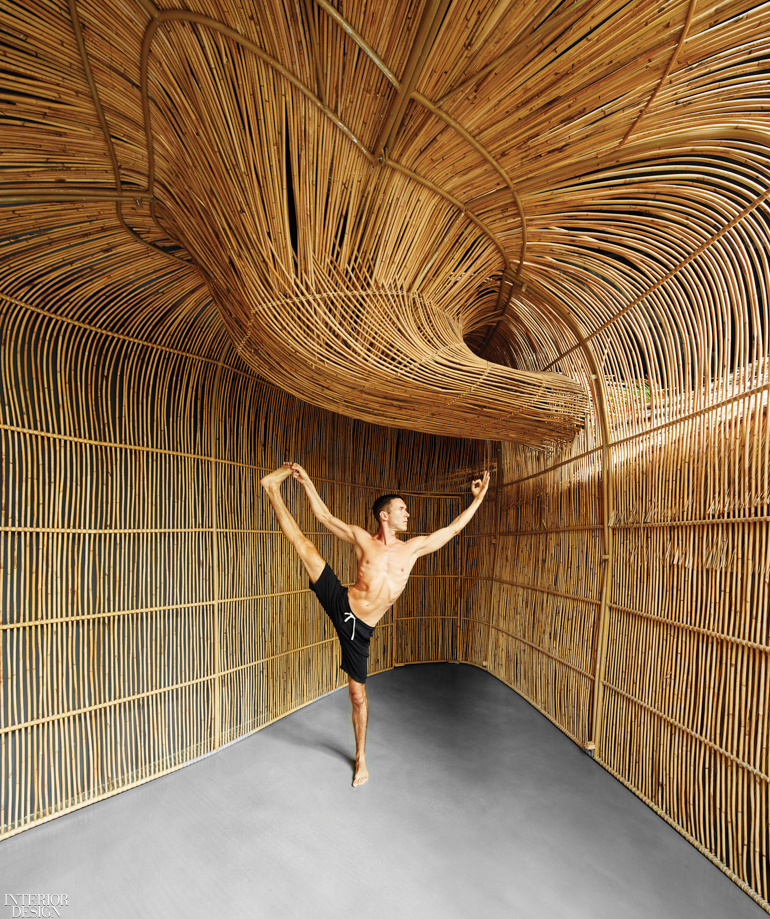 Rattan yoga pods create space of captivating calmness in Bangkok