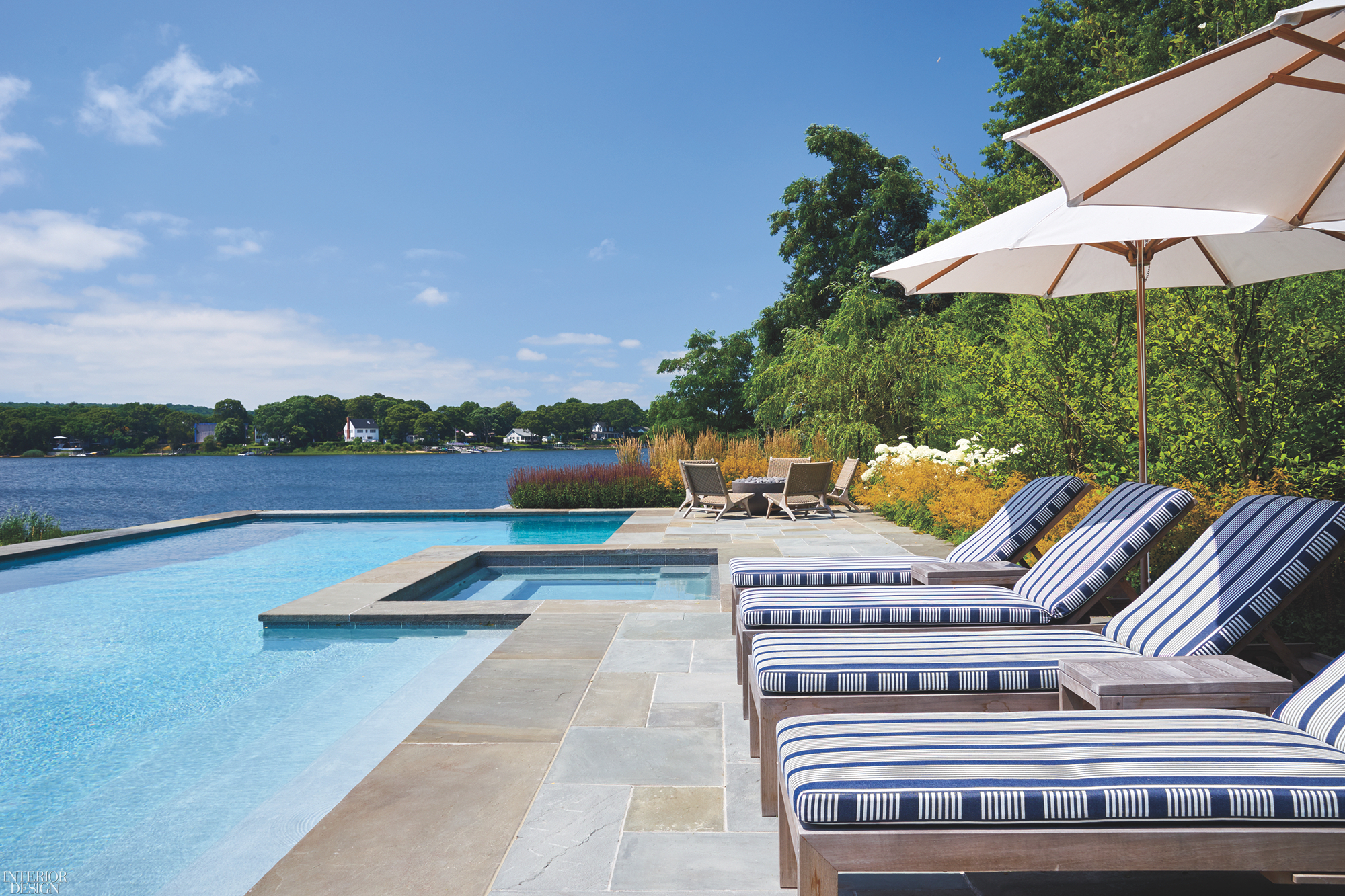 An infinity pool overlooking the ocean in sag harbor