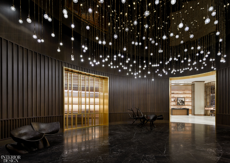 a sea of hanging lights in the JW Marriott Nashville by Stonehill Taylor