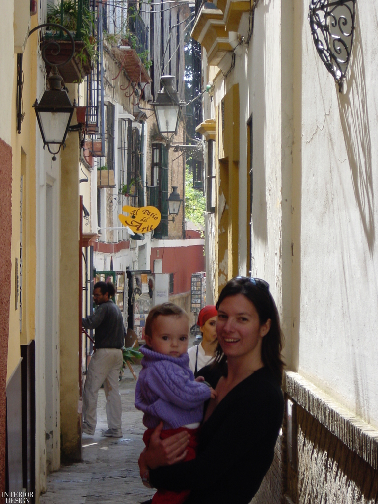 Sara Duffy and her daughter, Ella, in Barcelona