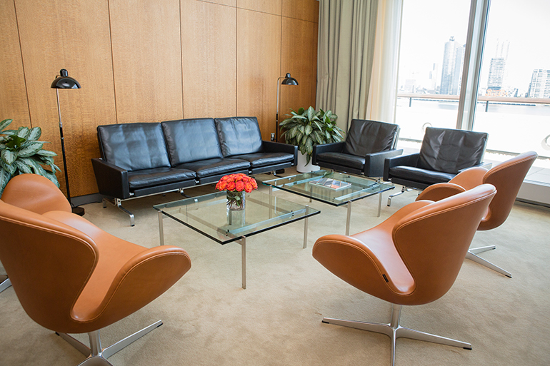 Fritz Hansen Furnishes Office for President of the UN General Assembly -  Interior Design