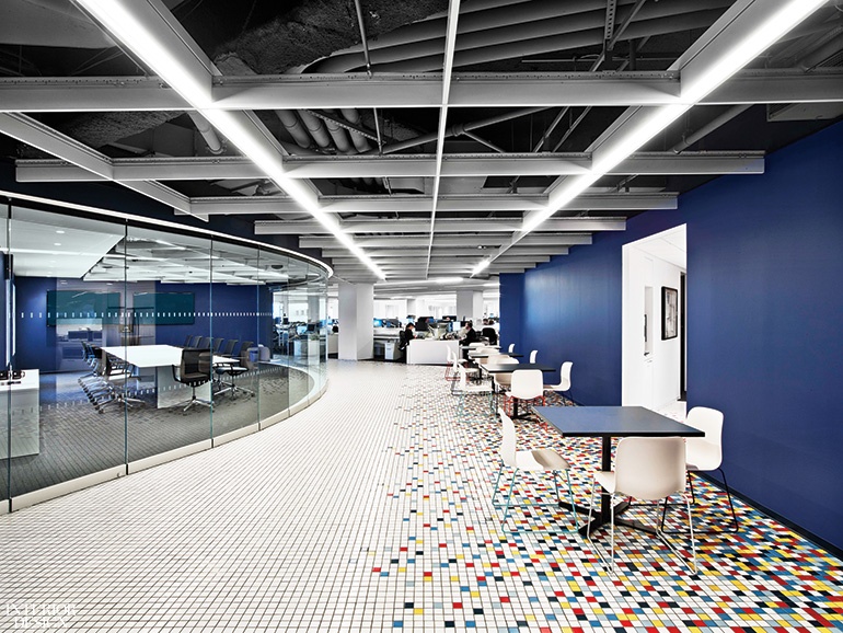 A meeting area inside the Associated Press office in New York